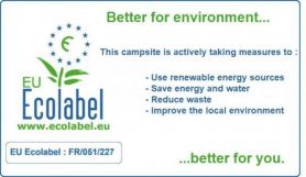 campsite certified with european ecolabel