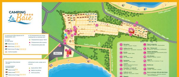 Plattegrond van de camping